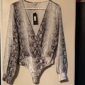 Snake print bodysuit